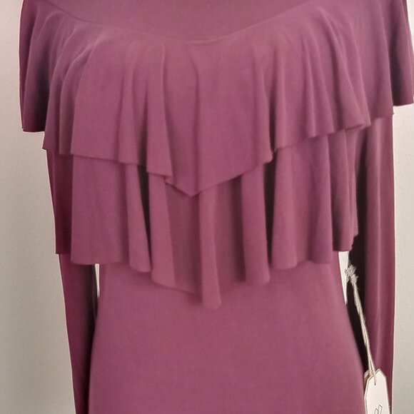 Berry Colored Ruffle Top - Picture 7 of 7